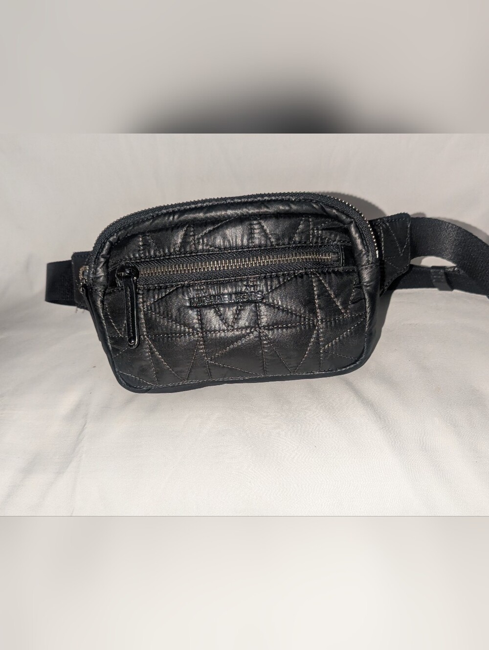 Michael Kors Winnie Quilted Black Nylon  Shoulder Belt Bag